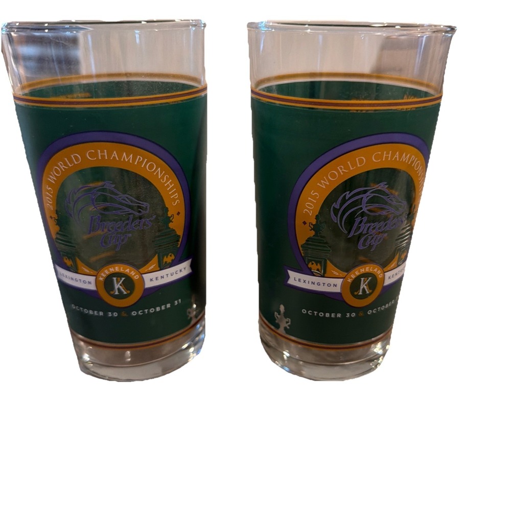 Breeders Cup World Championship 2015 Official Glass Set Official Kentucky (2)‎
